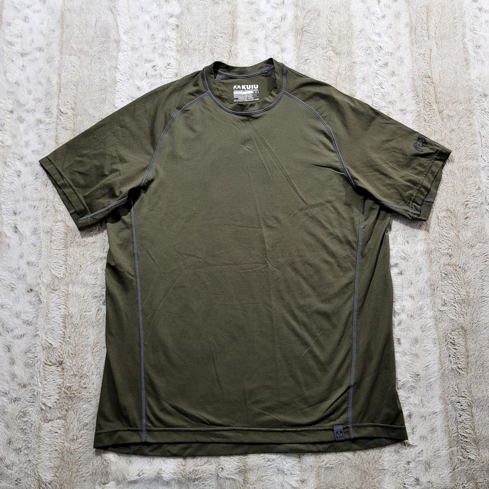 Peloton 118 Kuiu Shirt Short Sleeve Green Size M Primeflex Knit Makspec T Shirt